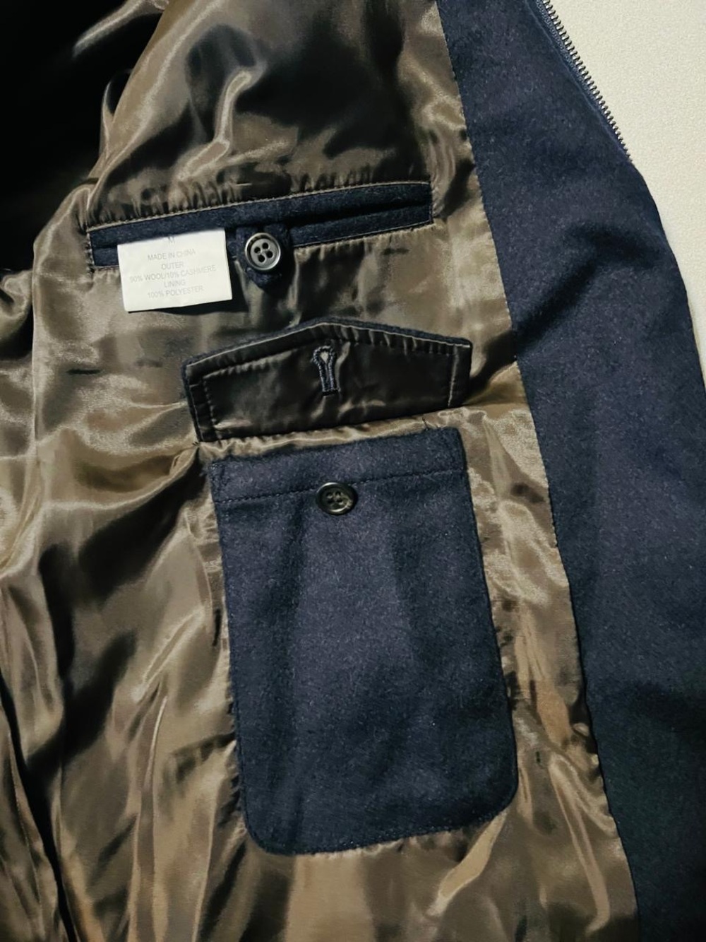 Peter Millar Navy Zip-Front Bomber Jacket - Picture 7 of 9